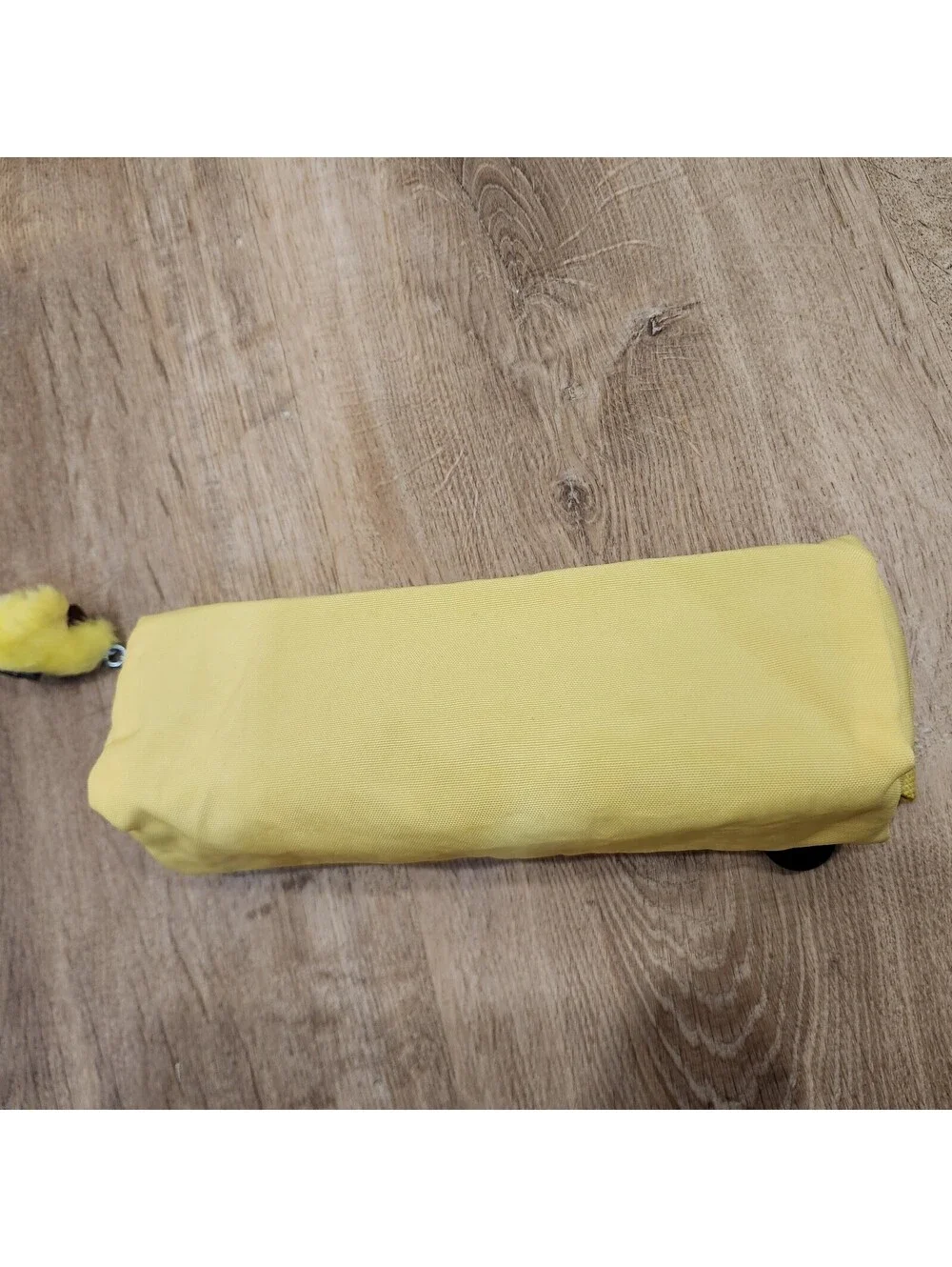 Kipling Freedom Nylon Pencil Cosmetic Case Pouch Yellow w/ Leila Monkey Keychain
